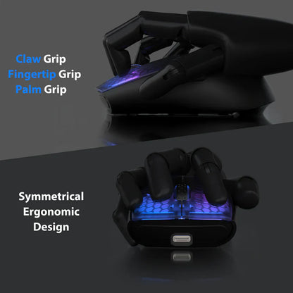 ATTACK SHARK X5 RGB Ultra-Light 49g Wireless Gaming Mouse, PixArt PAW3212 Sensor 4000 DPI, Tri-Mode Wired/2.4G/BT5.1, RGB Honeycomb Design | Black
