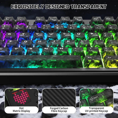 ATTACK SHARK X87 ULTRA Wireless Mechanical Keyboard - Ink Shadow megalodon