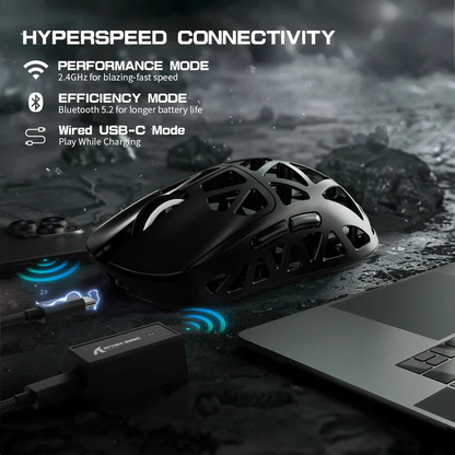 ATTACK SHARK R2 Magnesium Alloy PAW3950 Gaming Mouse 8K (Not Include the Charging Dock) - Black