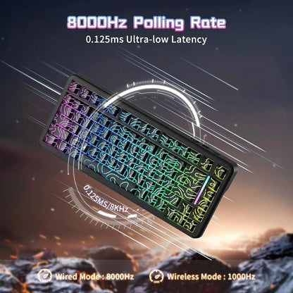 Attack Shark X82 PRO HE Wireless Gaming Keyboard – Magnetic Switch, Tri-Mode,  RGB Backlight,|WHITE