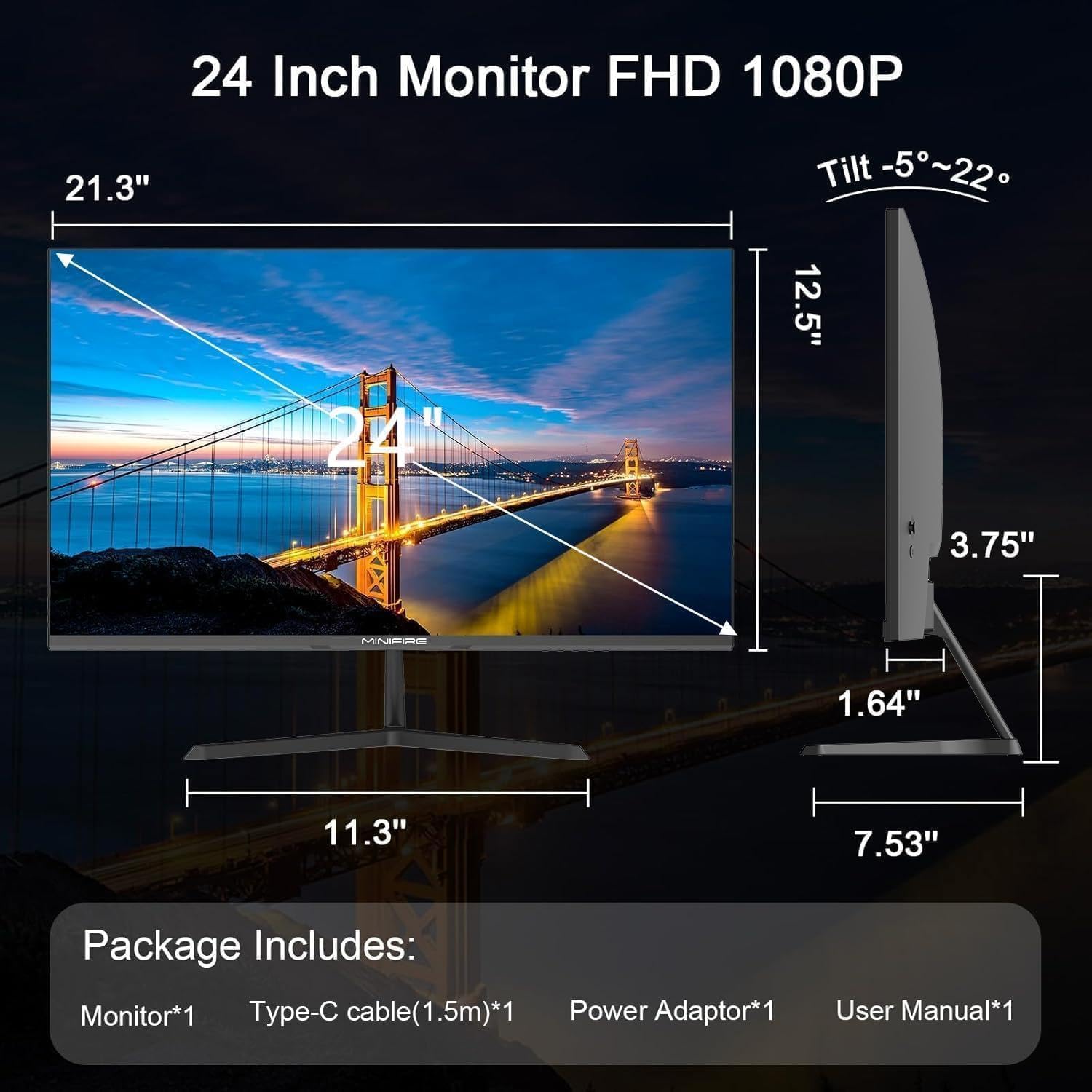 MINIFIRE MF24X3AL MONITOR 24″ 100hz FHD