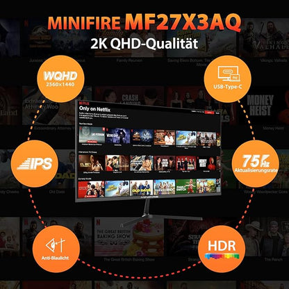 MINIFIRE MF27X3AQ MONITOR 27″ 75hz QHD 2K