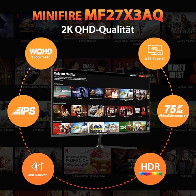 MINIFIRE MF27X3AQ MONITOR 27″ 75hz QHD 2K