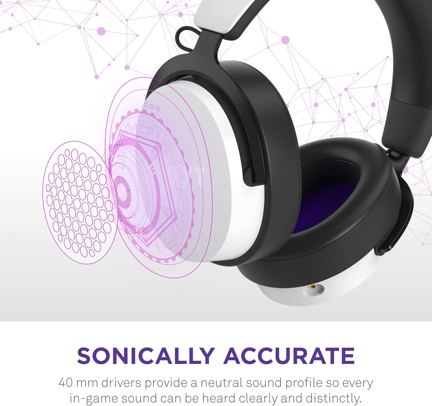 NZXT Relay 7.1 Surround Sound Gaming Headset PC White