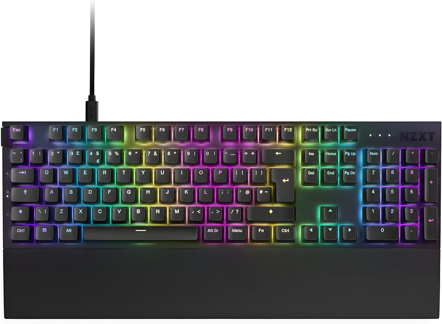 NZXT Function 2 Full-Size RGB Gaming Keyboard - Black