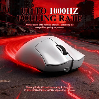 ATTACK SHARK V3PRO Ultra-Light Tri-Mode Gaming Mouse with Charging Dock - White