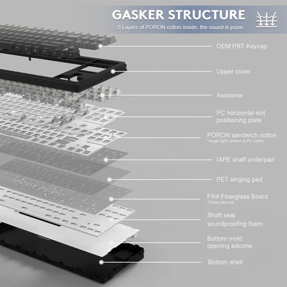 ATTACK SHARK M87PRO Wireless Mechanical Keyboard with Side Printed PBT Keycaps