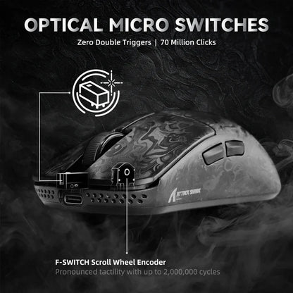 ATTACK SHARK R11 ULTRA Carbon Fiber Wireless 8K Gaming Mouse - Ink Blade