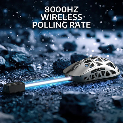 ATTACK SHARK R2 Magnesium Alloy PAW3950 Gaming Mouse 8K (Not Include the Charging Dock) - Silver Grey