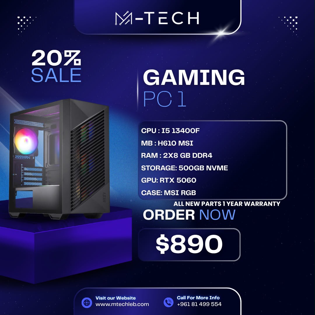 PC OFFER 1 : I5 13400F RTX 5060
