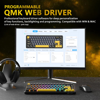 ATTACK SHARK X65 HE Magnetic Switch Rapid Trigger Keyboard - Starry Black