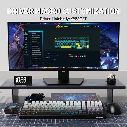 ATTACK SHARK X98 Full-size Wireless Mechanical Keyboard - MOON NIGHT