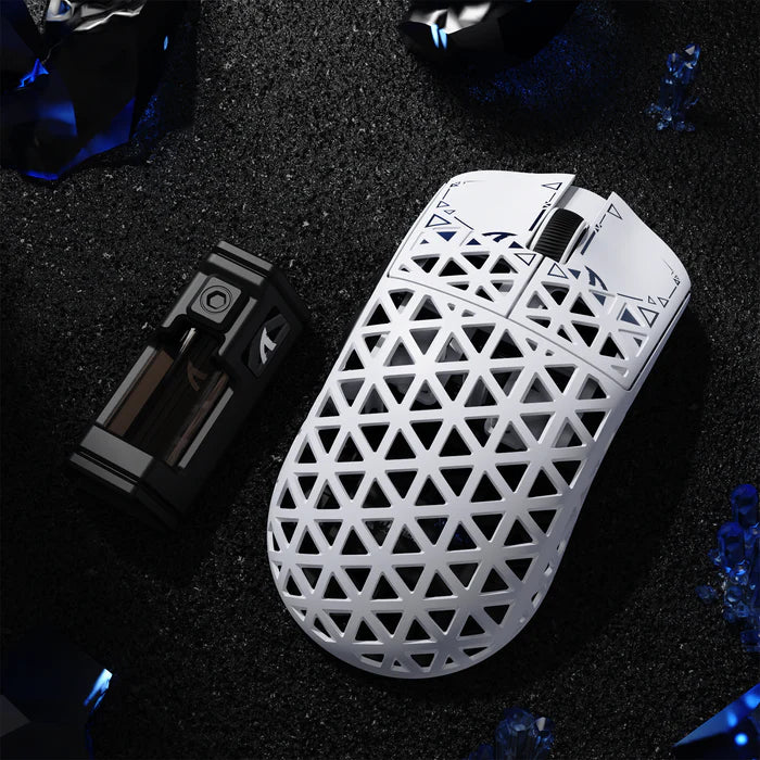 ATTACK SHARK R5 ULTRA Carbon Fiber Wireless 8K PAW3950MAX Gaming Mouse - White