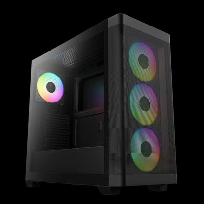GAMDIAS ATHENA M3  – High-Airflow Mid-Tower With 4 ARGB PWM Fans - Black