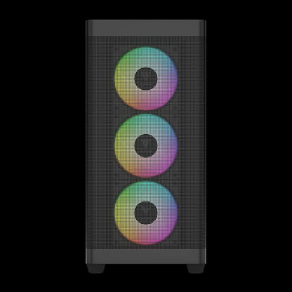 GAMDIAS ATHENA M3  – High-Airflow Mid-Tower With 4 ARGB PWM Fans - Black