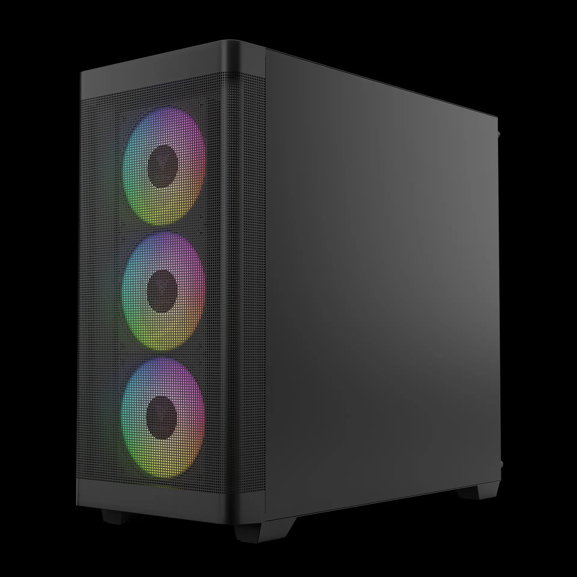 GAMDIAS ATHENA M3  – High-Airflow Mid-Tower With 4 ARGB PWM Fans - Black