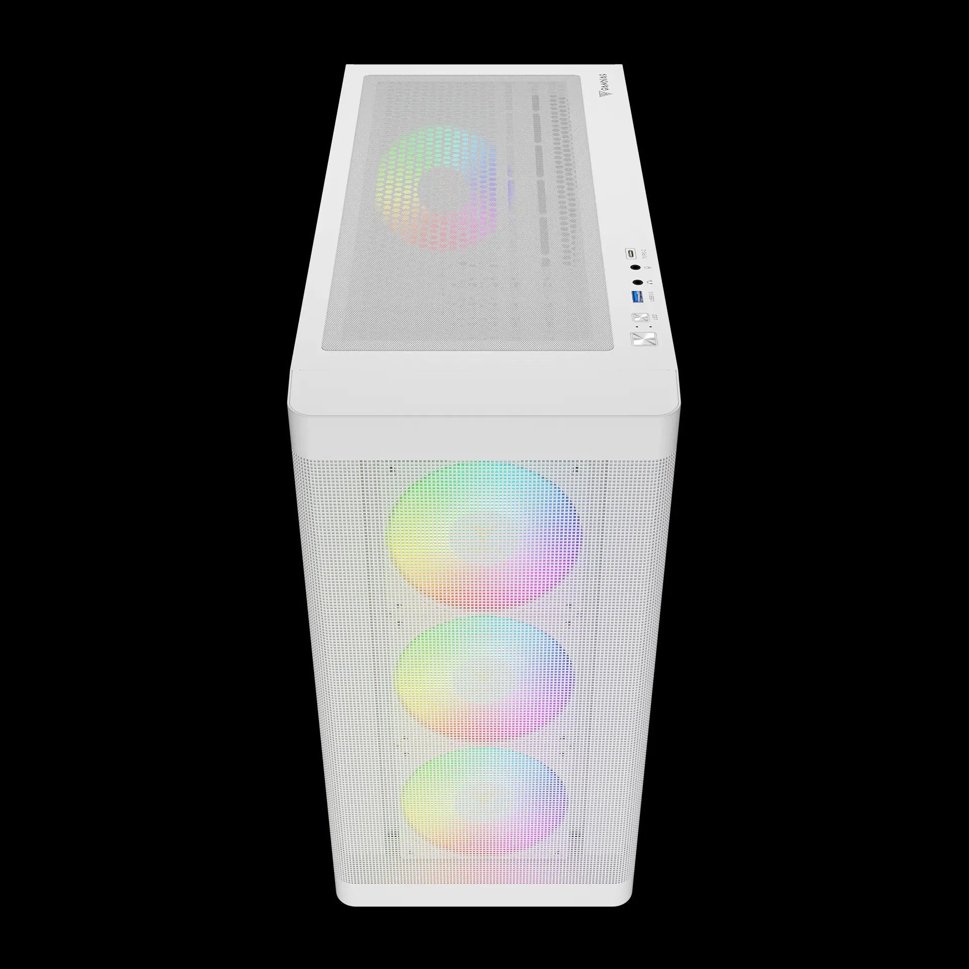 GAMDIAS ATHENA M3 – High-Airflow Mid-Tower With 4 ARGB PWM Fans - White
