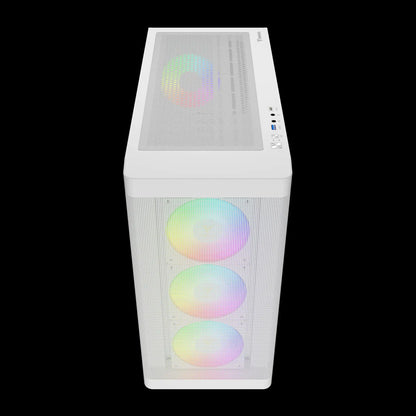 GAMDIAS ATHENA M3 – High-Airflow Mid-Tower With 4 ARGB PWM Fans - White