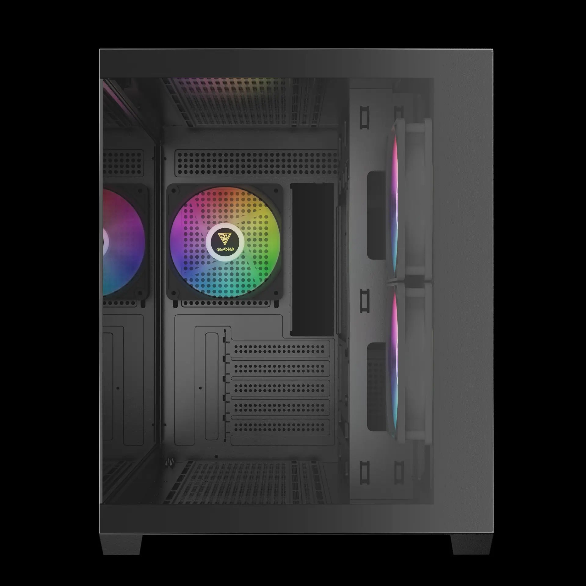 GAMDIAS AURA GC10M V2 ARGB Micro-Tower Case With Panoramic Tempered Glass - Black