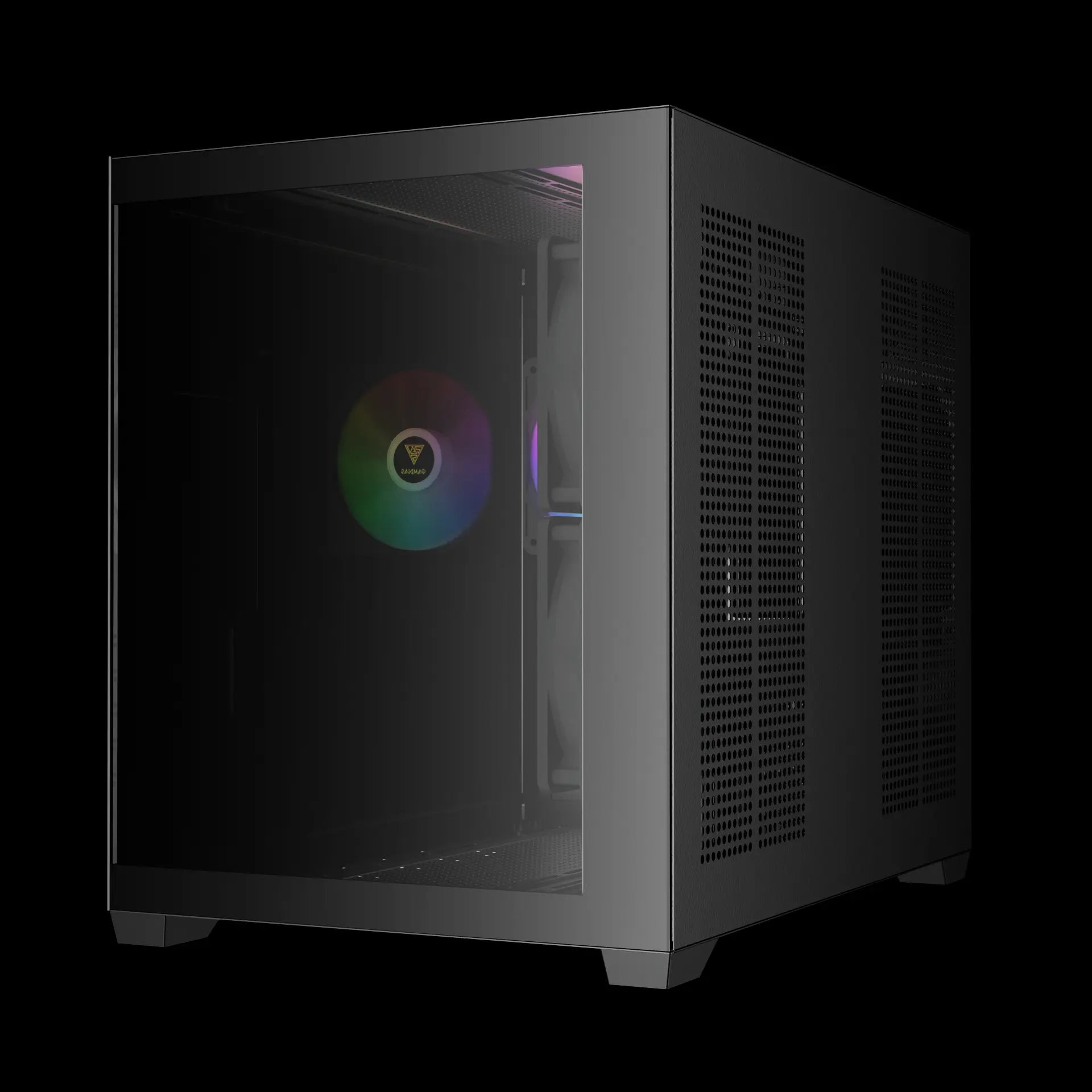 GAMDIAS AURA GC10M V2 ARGB Micro-Tower Case With Panoramic Tempered Glass - Black