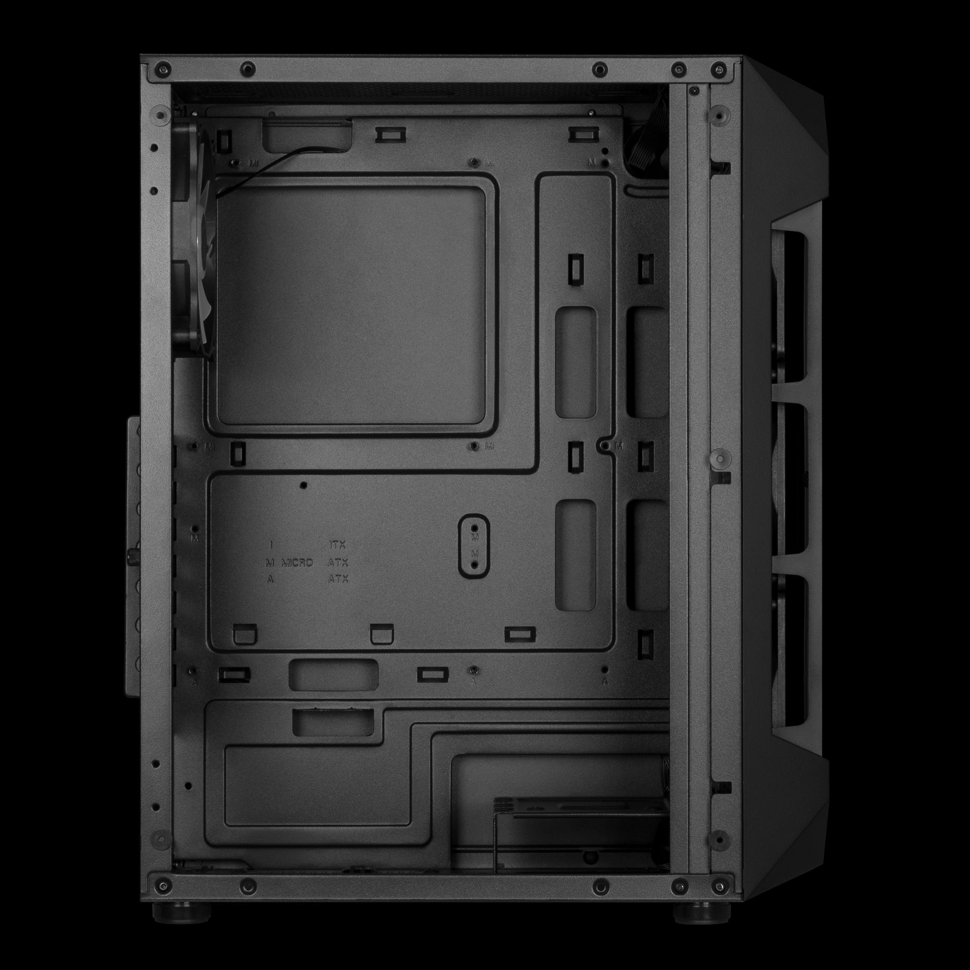 Gamdias Aura GC1 Mid Tower Case With Mesh Front Panel, 4 ARGB - Black