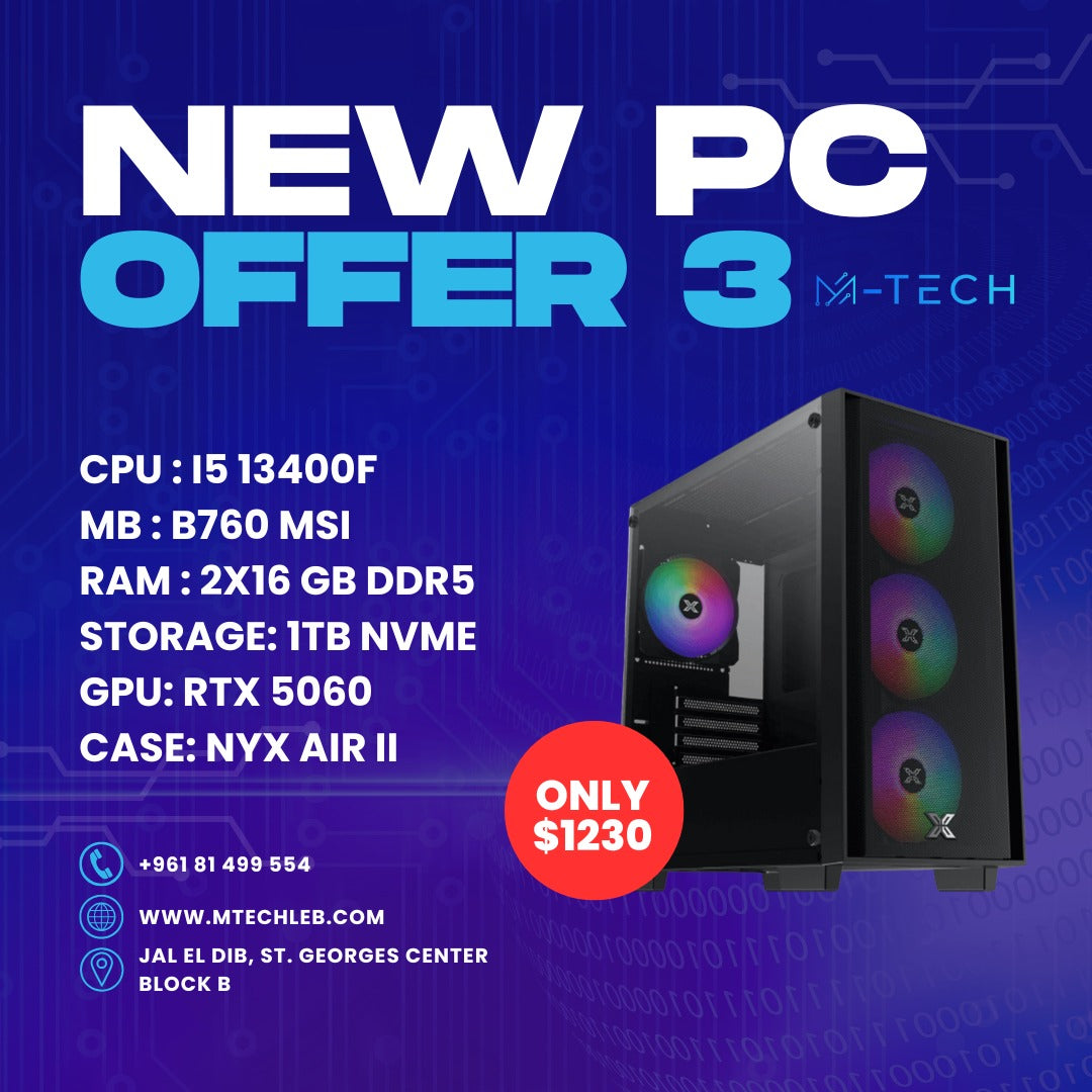 PC OFFER 3 - I5 13400F RTX 5060