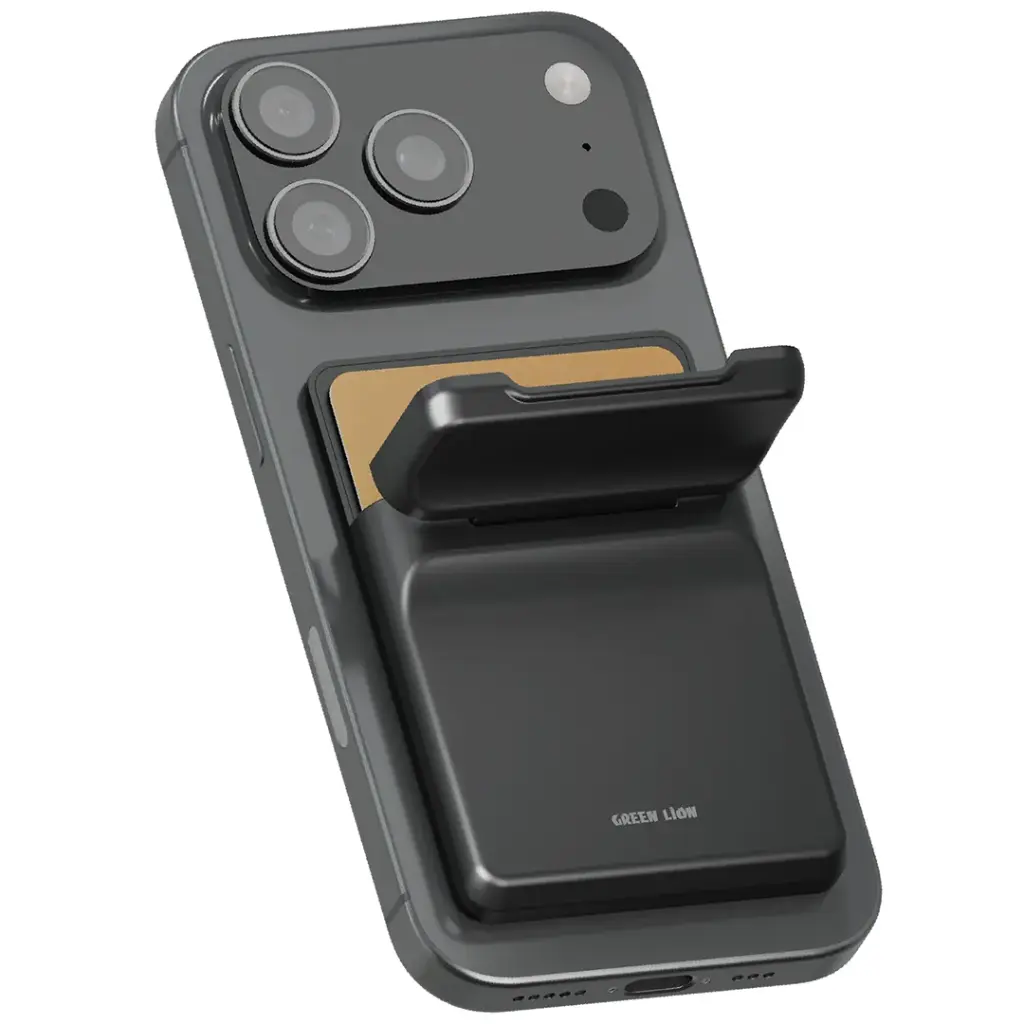 Green Lion W3-Magsafe Wallet Card Holder - Black