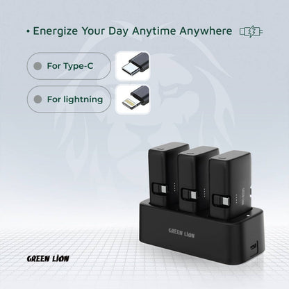 Green Lion 3 In 1 Power Bank Station