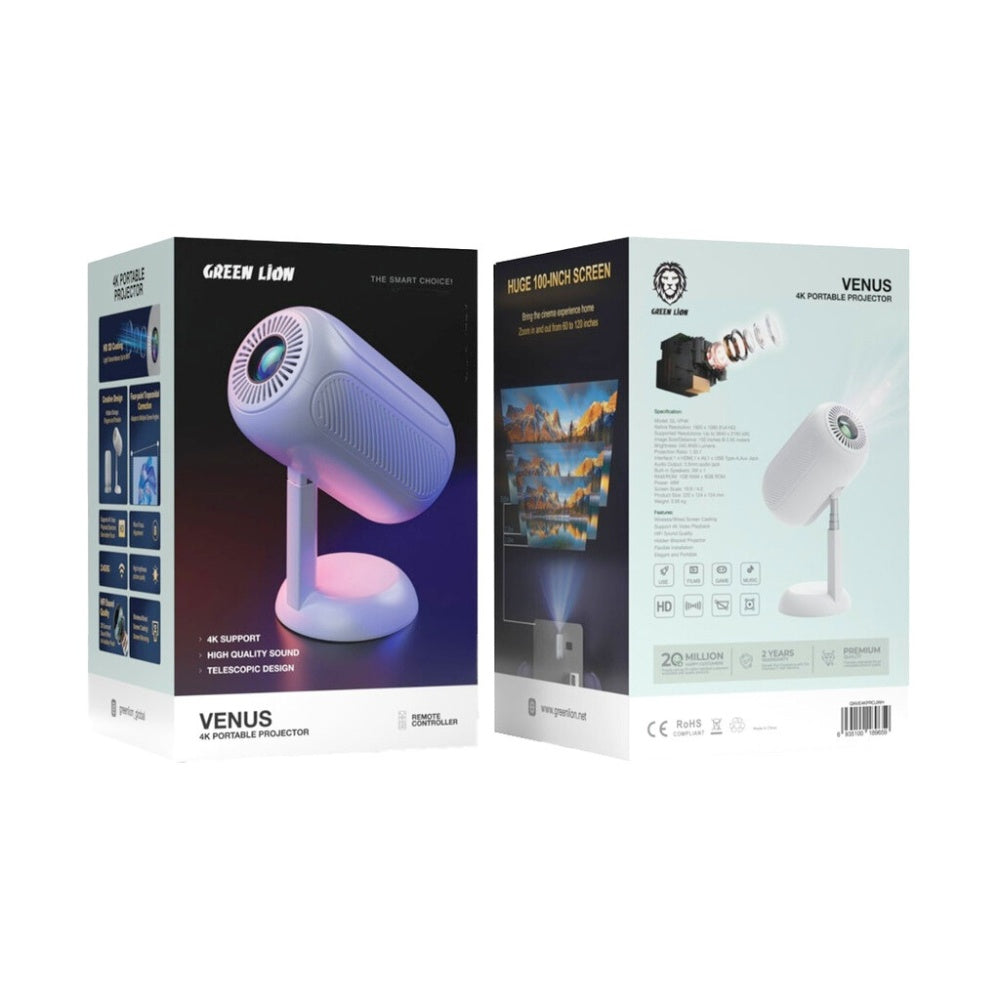 Green Lion Venus 4K Portable Projector