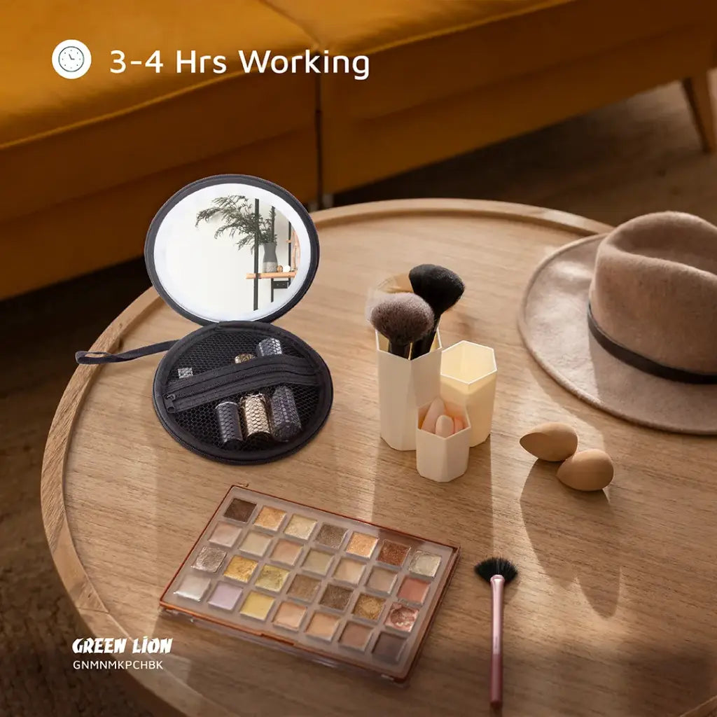 Green Lion Mini Makeup Pouch - Black