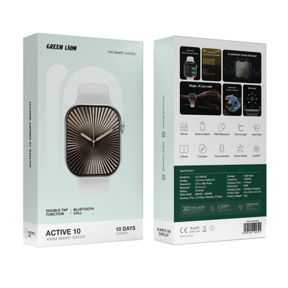 Green Lion Active 10 46MM Smart Watch White