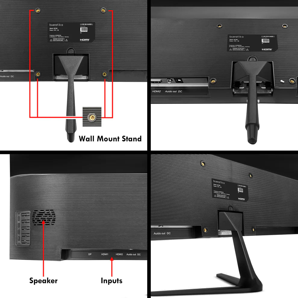 BUEROTIKA B27M2 27Inch Full HD IPS Gaming Monitor, 165Hz