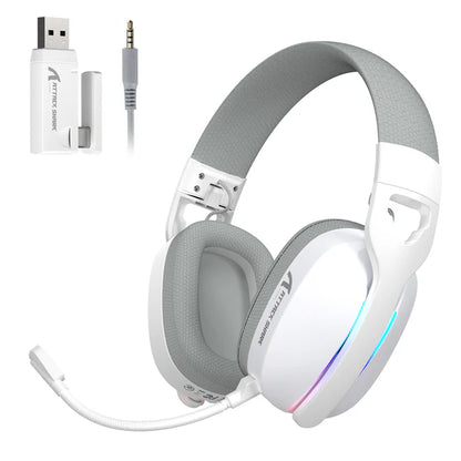 ATTACK SHARK L90 Foldable RGB Ultra-Light Tri-Mode Gaming Headset - WHITE