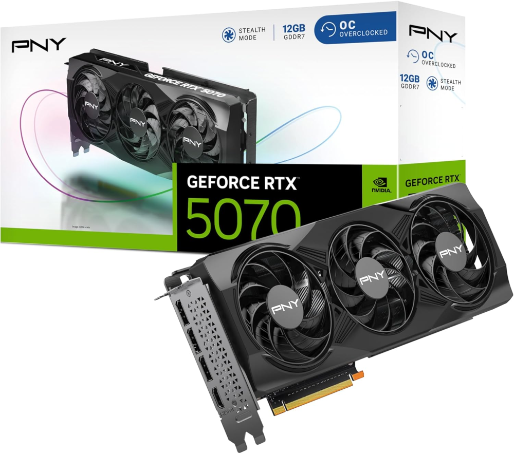 PNY GeForce RTX 5070 12GB GDDR7 OC Triple Fan