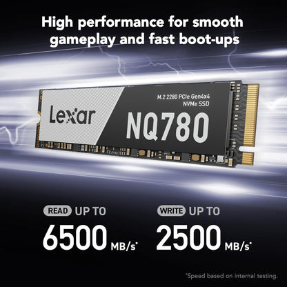 Lexar 1TB NVMe M.2 2280 PCIe Gen4x4 SSD - High-Performance Internal Solid State Drive