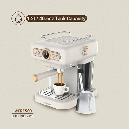 LePresso Retro Espresso Boiler Machine Gauge and Milk Steamer