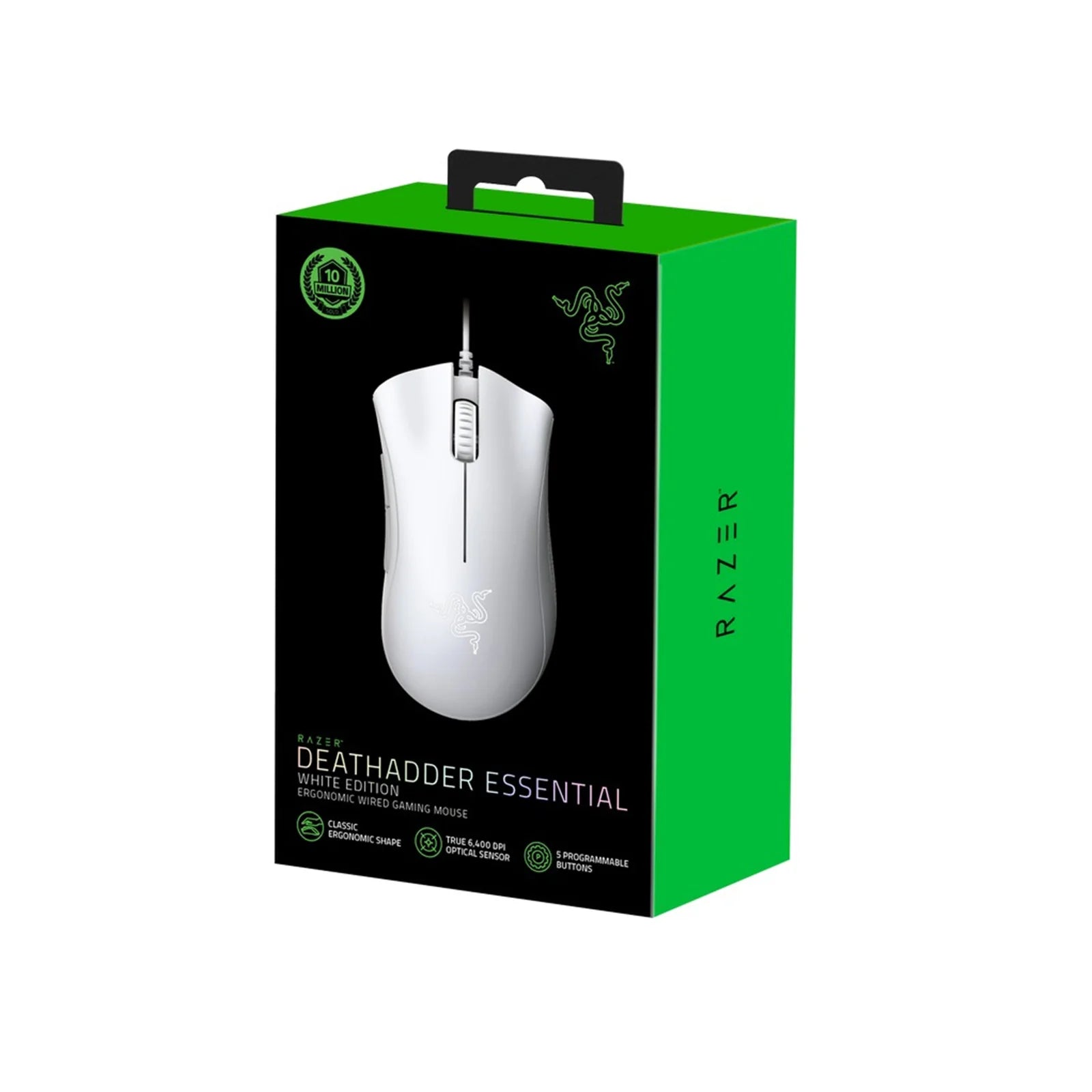 RAZER DEATHADDER ESSENTIAL WIRED MOUSE WHITE