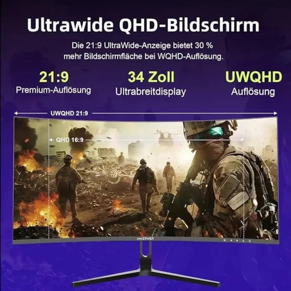 AMAZON AMZG34C5Q 34″ CURVED GAMING MONITOR