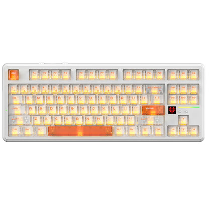 ATTACK SHARK X87 ULTRA Wireless Mechanical Keyboard - Ice Orange Megalodon