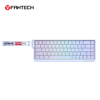 FANTECH ATOM Pro HE68 MK922, High Precision Magnetic Switch Keyboard - White