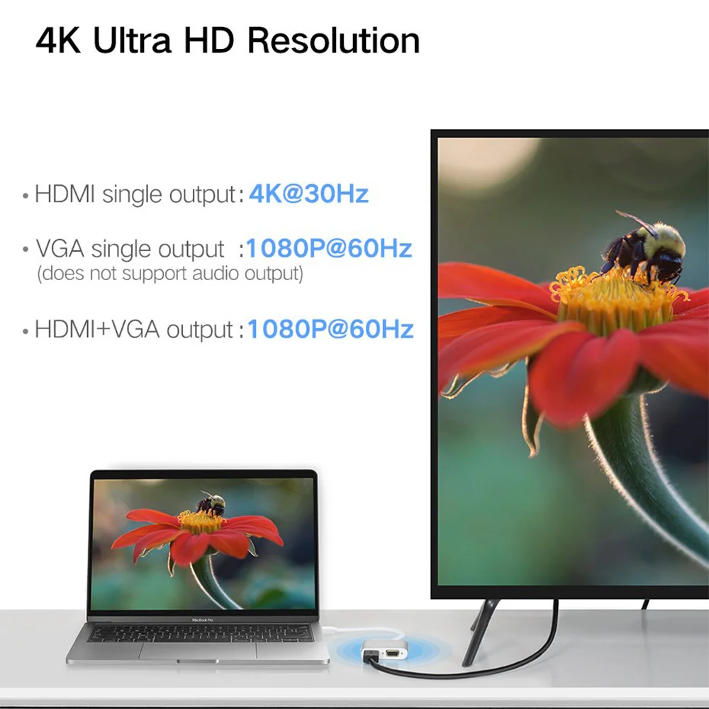 UGREEN USB-C to 4k HDMI + VGA Converter | 30843