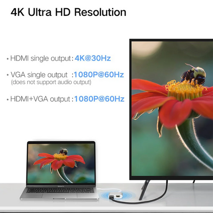 UGREEN USB-C to 4k HDMI + VGA Converter | 30843