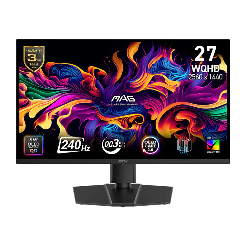 MSI MAG 273QP QD-OLED X24 26.5″ WQHD, 240Hz, OLED Gaming Monitor