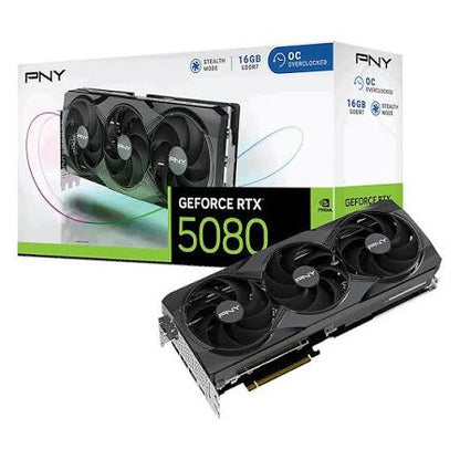 PNY GeForce RTX 5080 OC Triple Fan 16GB GDDR7 PCI-Express Graphics Card