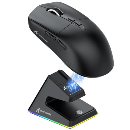 ATTACK SHARK X6 Three Modes Gaming Mouse With Charging Dock - Black