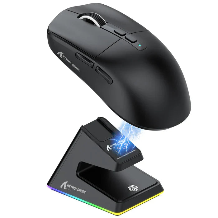 ATTACK SHARK X6 Three Modes Gaming Mouse With Charging Dock - Black
