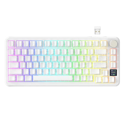 ATTACK SHARK X85PRO Tri-mode Gasket Mechanical Keyboard - White Contour
