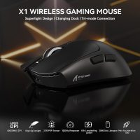 Attack Shark X1 Lightweight Tri-mode Mouse Black with RGB Charging Dock