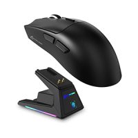 Attack Shark X1 Lightweight Tri-mode Mouse Black with RGB Charging Dock