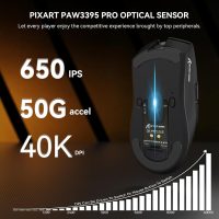 Attack Shark X1 Lightweight Tri-mode Mouse Black with RGB Charging Dock